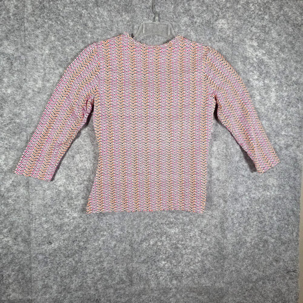 J McLaughlin 3/4 Sleeve Top Catalina Cloth Classic Pink Orange Women's Size S - Picture 5 of 8